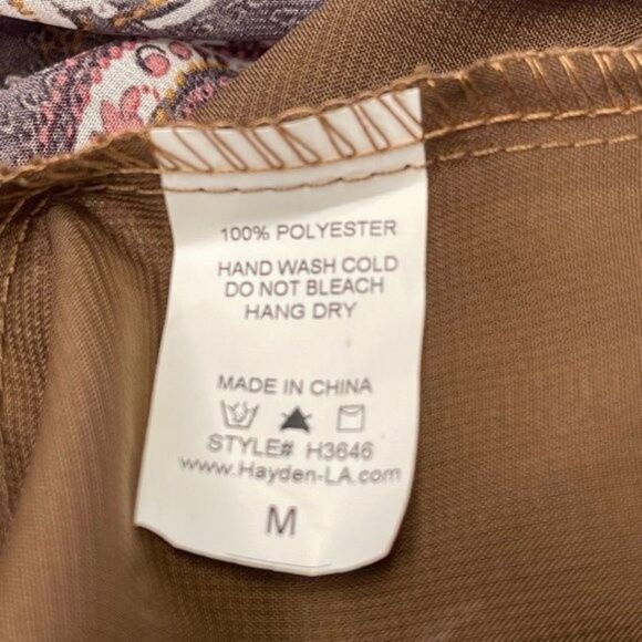 Hayden Los Angeles | Paisley Print Spaghetti Strap Dress Size Medium - Picture 9 of 15